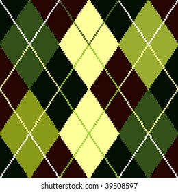 Vector Green Argyle Pattern