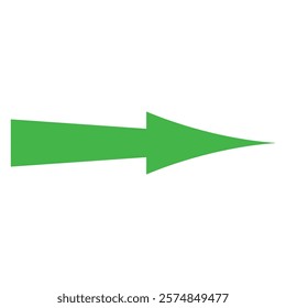 Vector Green arrow icon Simple arrow direction flat symbols on white