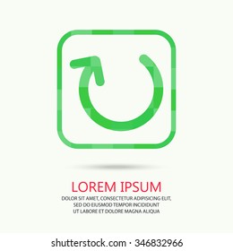 Vector of green arrow symbol or icon