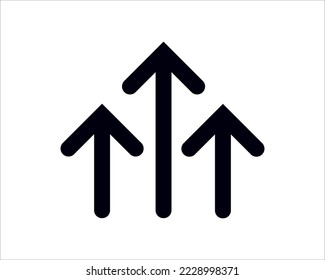  Vector green arrows up icon. Upload icon. upgrade sign. growth symbol. pointing arrow.