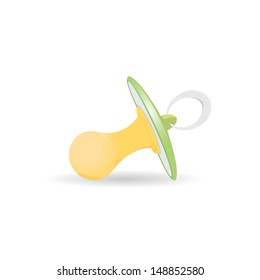 Vector green Baby boy dummy vector illustration. Vector green baby pacifier. vector baby pacifier icon