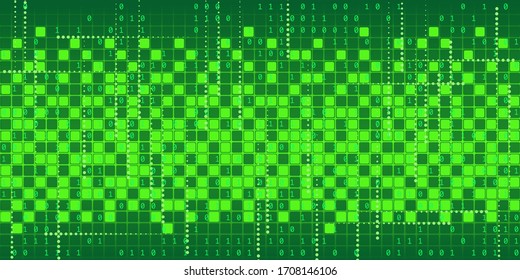 vector green background abstract technology communication data Science