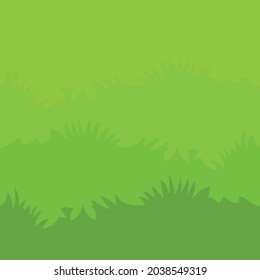 Vector green background with floral elements. Background with grass for print and web.