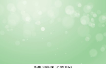 Vector green background with glowing sparkle bokeh.