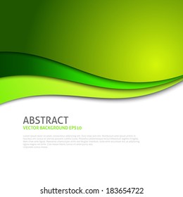 Vector green background. Overlapping shapes. Graphic message board for text and message. 