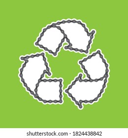 Vector Green Background Recycling Symbol Composed Stock Vector (Royalty ...