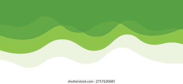 Fondo de Anuncio verde Vector. Formas fluidas y composición de líneas con Gradientes de moda. 