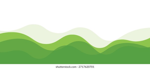 Fondo de Anuncio verde Vector. Formas fluidas y composición de líneas con Gradientes de moda. Ilustración vectorial eps10