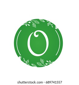 Vector Green Beauty Single Letter O Nature Logo