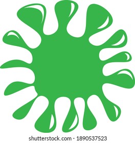 Vector Green biology icon background pandemic safe zone lockdown art illustration
