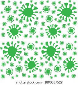 Vector Green biology icon background pandemic safe zone lockdown art illustration