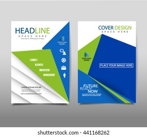 Vector green and blue annual report leaflet Brochure Flyer template A4 size design.
Modern style for book cover magazine layout design, Abstract  background, presentation templates.
