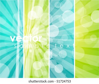 Vector green and blue shiny background