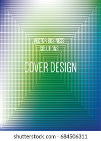 Vector green, blue, yellow, purple modern A4 cover design. Gradient glow poster template with abstract shapes, geometric halftone banner. Futuristic neon gradient glitch background, hipster pattern.