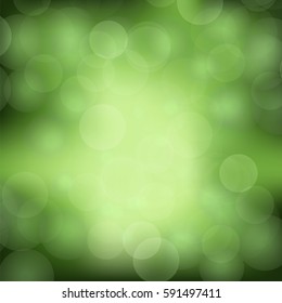 Vector Green Blurred Light Background. Abstract Flare Pattern.