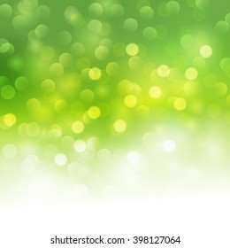 Vector green bokeh light background