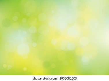 Vector green, bokeh, nature background.  Abstract green background.