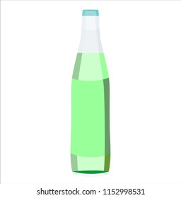 Vector green bottle