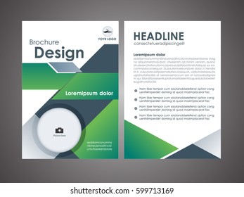 Vector Green Brochure Flyer design Layout template