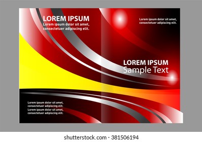 Vector green brochure template design with elements 