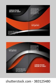 Vector green brochure template design with elements
