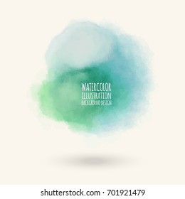 Vector green brush strokes. Watercolor Grunge isolated elements. Smoke brushes for your design. Freehand. Ink splash. Acrylic stamp. Vector illustration