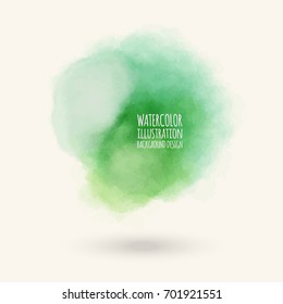 Vector green brush strokes. Watercolor Grunge isolated elements. Smoke brushes for your design. Freehand. Ink splash. Acrylic stamp. Vector illustration