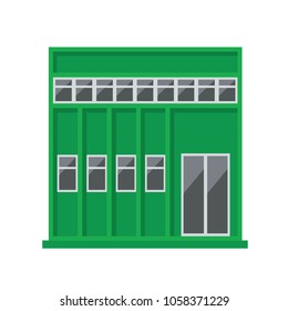 Vector green building Icon