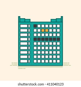 vector green buildings, for icon and commercial use