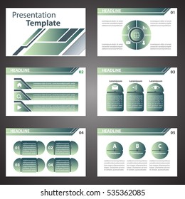vector green business blue presentation template slides background design