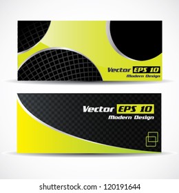 Vector green business card design
