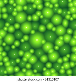 Vector Green Cellular Structure Seamless Background - Texture Pattern For Continuous Replicate.