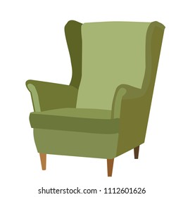 vector green chair