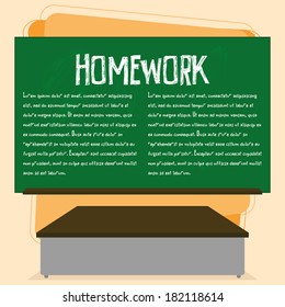 Vector Green Chalkboard With Space For Text