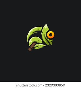 Ilustración del diseño del Chameleon Verde Vector