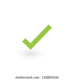 Vector green checkmark icon. vector illustration isolated on white background.