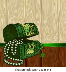 Vector green chest