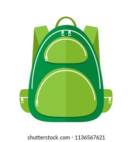 Vector green chool bag