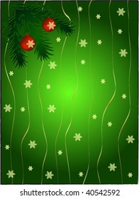 Vector green Christmas Background