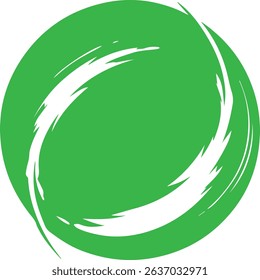 vector green circle-brush strokes EPS