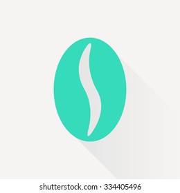 Vector green coffee icon on white background 