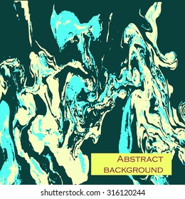 vector green color abstract background in ebru style