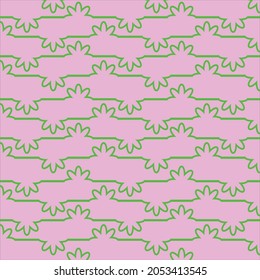 vector green color patterns on pink color background