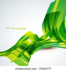diseño de fondo de onda de color verde vectorial