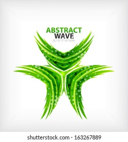 Vector green concept abstract business icon
