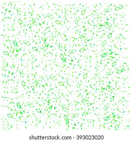 Vector Green Confetti Isolated