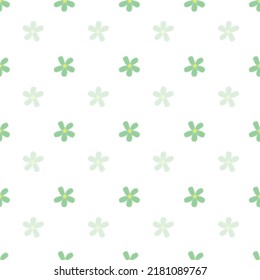 Vector green daisies ditsy, stripes, white seamless background. Excellent for fabric, scrapbooking, wallpaper projects, backgrounds, invitations, design projects. 