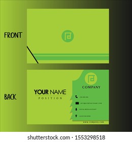 Vector green design simple of Business card 