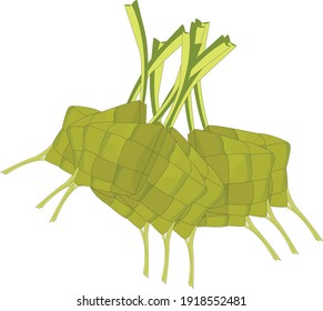
vector green diamond food during fasting time, Ramadan and Eid made from rice