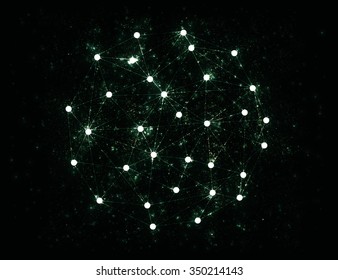 Vector green digital technology background.